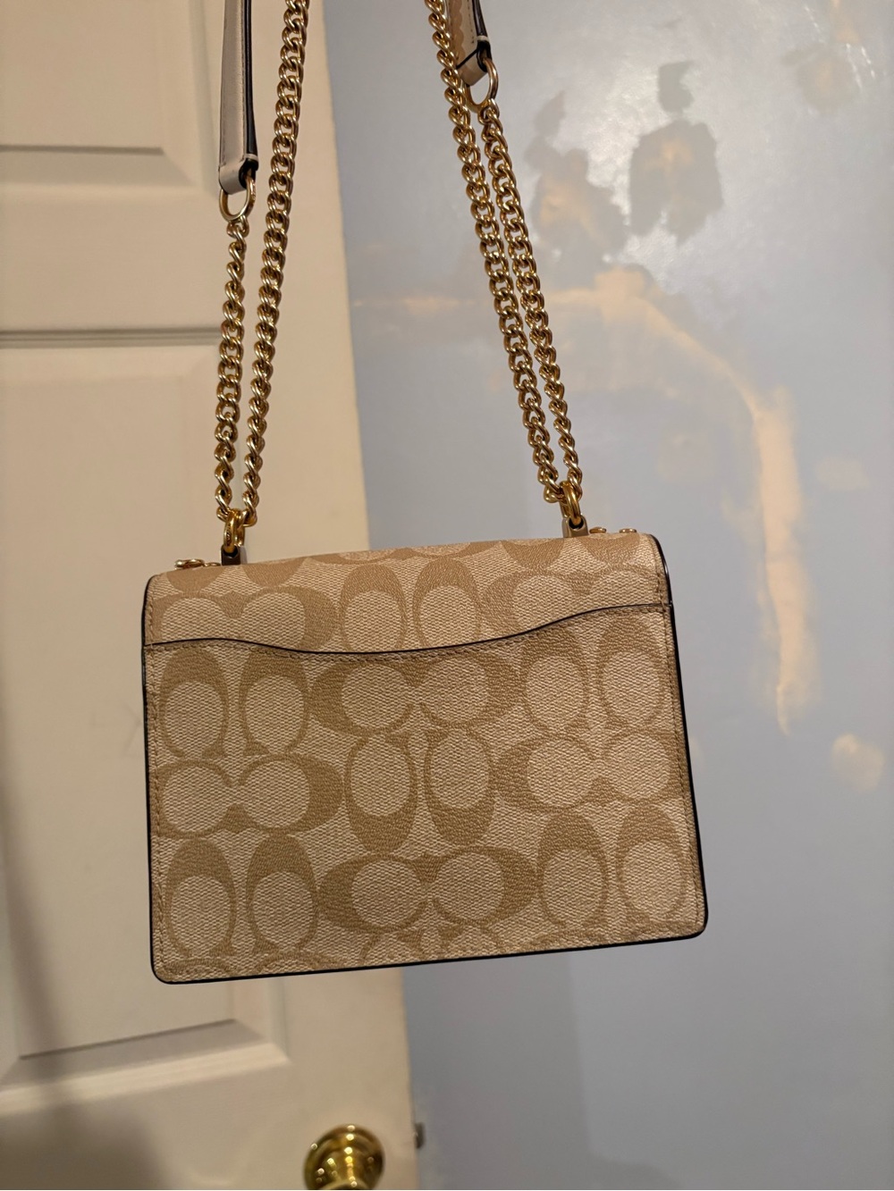 Coach Small Klare Crossbody Purse Beige/Light Tan Signature - Picture 4 of 13